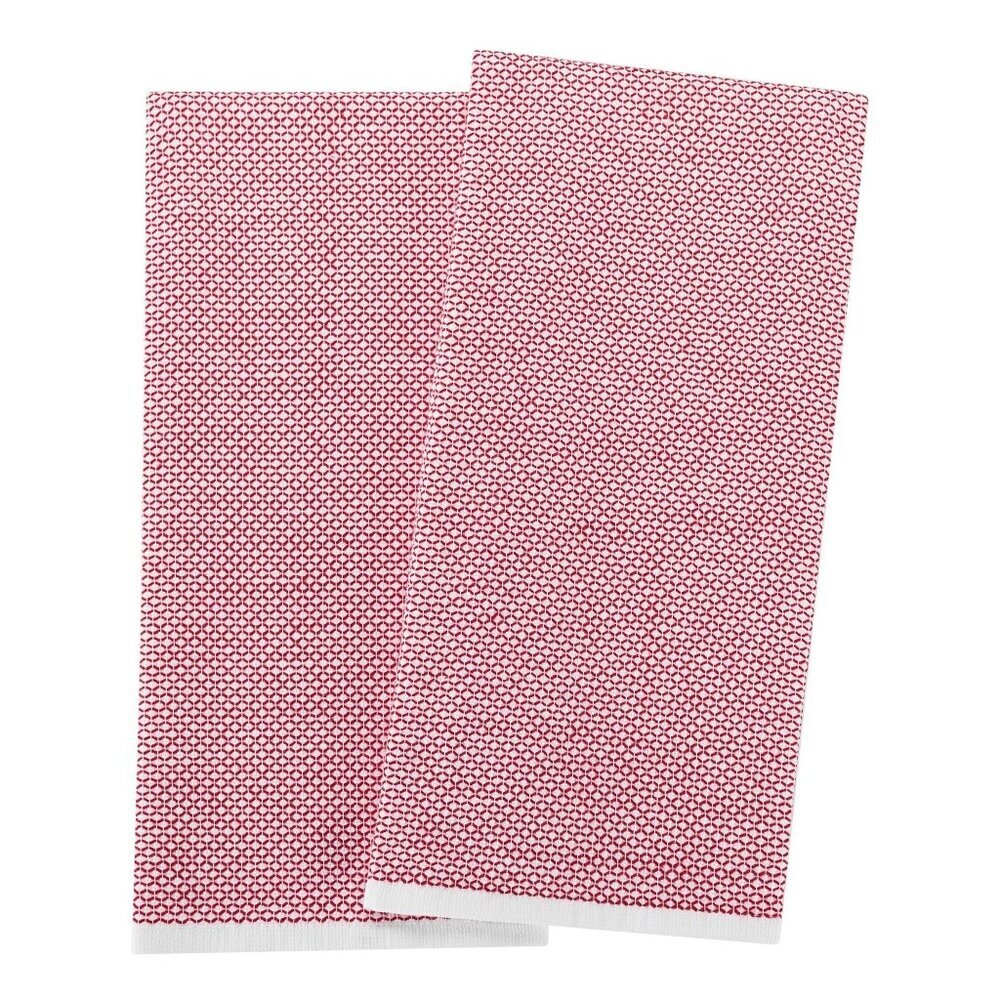 Better Homes Gardens Red‎ Cotton Polyester Woven Oversized Kitchen Towels 2 Pack